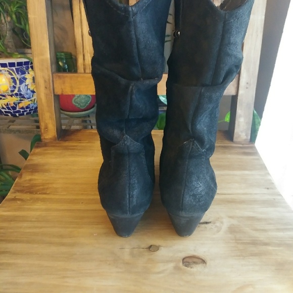 BCBGeneration Cowboy Boots Black Sz 6.5 - Picture 4 of 8